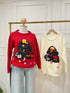 Christmas Tree Print Round Winter Pullover
